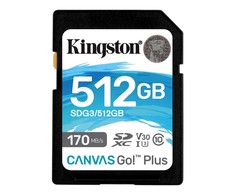 Atminties kortelė Kingston SDXC Canvas Go Plus 512GB 170R C10 UHS-I U3 V30