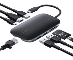Aukey 8 Port USB 3.0 Type-C Hub CB-C71 Juodas