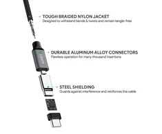 Maitinimo laidas Aukey CB-CD6, USB-C, 2 m