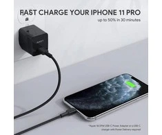 USB Kabelis - AUKEY CB-CL03 2m Lightning USB C 480Mbit/s Juodas