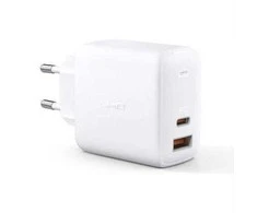 Sieninis Įkroviklis - AUKEY PA-B3 65W 2xUSB (1xUSB-C ir 1xUSB-A) Baltas