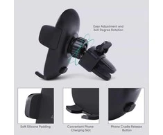 Aukey telefono laikiklis HD-C48 Juodas, reguliuojamas, 360°