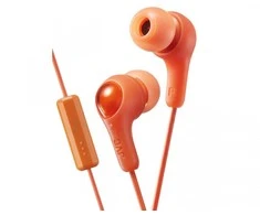 Į ausį įkišamos Ausinės su mikrofonu JVC HA-FX7M-DE "Gumy PLUS", oranžinės