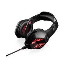 Žaidimų ausinės Modecom Volcano MC-839 Sword, LED, Juodos