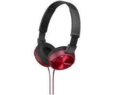 Laidinės ausinės Sony MDR-ZX310R, juodos/raudonos spalvos