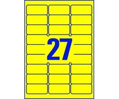 Avery Zweckform Heavy Duty Atsparus vandeniui Labels 63,5 x 29,6 mm geltona (L6105-20)