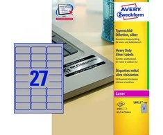 Avery Zweckform TIK. ZF L6011 63,5X22.6 SREBN.E100 ETIKETĖ - L6011- 100