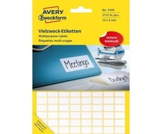 Avery Zweckform Mini lapinės etiketės rašymui ranka, 13 x 8mm, balta, 3712 vnt -3306