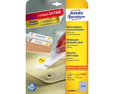 Lipnios etiketės Avery Zweckform, A4, 17.8x10mm, 270 etikečių lape, 25 lapai