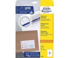 Avery Universalus bendrosios paskirties etiketės, 105 x 148 mm, balta, spausdintuvui, 40 vnt