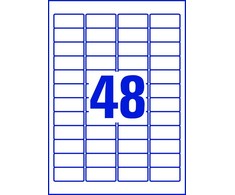 Avery Heavy Duty vandeniui atsparios etiketės, 45,7 x 21,2 mm, balta, spausdintuvui, 384 vnt.
