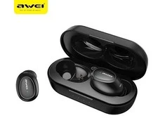 AWEI ausinės Bluetooth 5.0 T16 TWS juodos spalvos