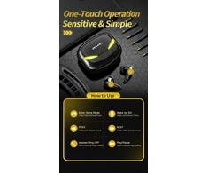 AWEI ausinės Bluetooth 5.0 T35 TWS+ žaidimams juodos spalvos