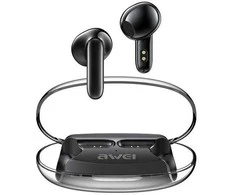 AWEI ausinės Bluetooth 5.3 T85 ENC TWS + juodos spalvos