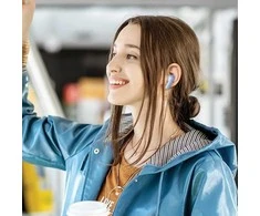 AWEI ausinės Bluetooth 5.3 T85 ENC TWS + mėlynos spalvos