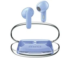 AWEI ausinės Bluetooth 5.3 T85 ENC TWS + mėlynos spalvos