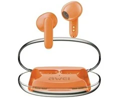 AWEI ausinės Bluetooth 5.3 T85 ENC TWS oranžinės spalvos