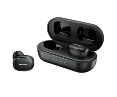 Bluetooth 5.1 TWS ausinės + AWEI Docking Station (T13Pro) juodos spalvos