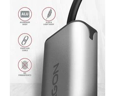 Axagon ADE-25R SUPERSPEED USB-A 2.5 GIGABIT ETHERNET Kompaktiškas aliuminio USB-A 3.2 Gen 1 2.5 Gigabit Ethernet 10/100/1000/2500 Mbit adapteris su automatiniu diegimu.