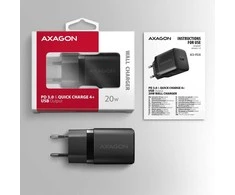 AXAGON ACU-PD20 sieninis pakrovėjas 1x QC3.0/AFC/FCP/PD type-C, 20W, juodas