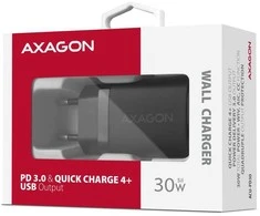 AXAGON ACU-PD30 sieninis pakrovėjas 1x QC3.0/AFC/FCP/PD type-C, 30W, juodas
