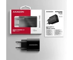 AXAGON ACU-QC18 sieninis įkroviklis 1x QC3.0/AFC/FCP/SMART, 18W, jaudas