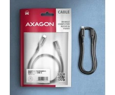 Axagon Extension USB 20Gbps kabelio ilgis 1.5 m. PD 240W, 5A, 8K HD video. Juodas braided.