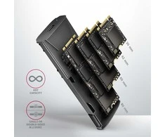 „AXAGON USB-C 10Gbps“ – M.2 NVMe ir SATA SSD plona dėžutė be atsuktuvų | EEM2-GTS2