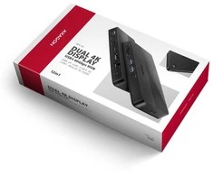 „Axagon HMC-U4“ USB4 stotelė, 3x USB-A, 2x USB-C, HDMI ir DP 8K/30Hz, RJ-45, SD/mSD, garsas, PD