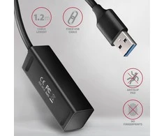 AXAGON Miniatiūrinis metalinis keturių prievadų USB 3.2 Gen 1 šakotuvas | HUE-M1AL