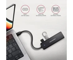 AXAGON Travel keturių prievadų USB-C 5Gbps šakotuvas | HUE-C1C