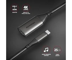 AXAGON | Aktyvus keitiklis | USB-C į HDMI | 0,25 m