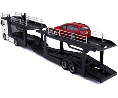 BBURAGO 1/43 Street Fire auto vilkikas Mercedes Benz Actros su automobiliu, asort., 18-31458