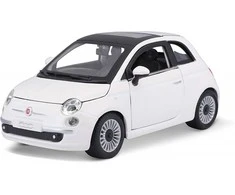 Vaikiškas automobilis Bburago Fiat 500, baltas