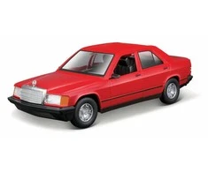 Bburago BBU 1:24 1987 Mercedes-Benz 190E Raudona 21103RD