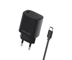 Beline Laidinis įkroviklis 1x USB-C 20W + kabelis USB-C juodos spalvos PD 3.0 BLNCB20C