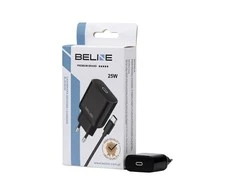 Beline Laidinis įkroviklis 1x USB-C 25W + kabelis USB-C juodos spalvos PD 3.0 BLNCB25C GaN