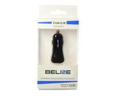 Automobilinis įkroviklis. Beline 2xUSB 2,1A juodos spalvos (only head)