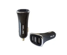 Beline Automobilinis pakrovėjas 3xUSB 4A juodas
