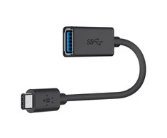 Belkin F2CU036BTBLK USB-C - USB-A 0.14m juoda M/F