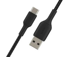 USB kabelis Belkin Boost Charge Braided USB-A to USB-C 1.0m juodas