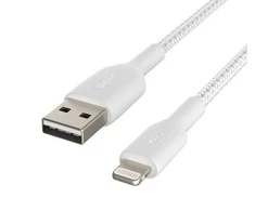 USB kabelis Belkin Boost Charge Braided USB-A to Lightning 1.0m baltas