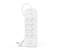 Prailgintuvas - Belkin Connect, Balta 8 AC Išvestis 2 m