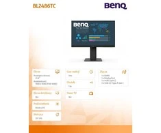 Monitorius Benq | BL2486TC | 23.8 " | IPS | 16:9 | 100 Hz | 5 ms | 1920 x 1080 pikselių | 250 cd/m² | HDMI jungtys quantity 1 | Juodas | Garantija 36 mėn.