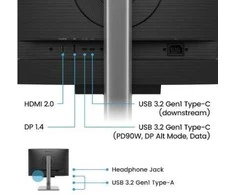 Monitorius BENQ RD240Q 24,1 colio IPS WQXGA 60Hz 300cd/m2 5ms HDMI DP USB3.2x3 USB Type C PD90W Garsiakalbiai Pivot
