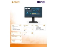 Monitorius Benq BL2786TC | 27 " | IPS | 16:9 | 100 Hz | 5 ms | 1920 x 1080 pikselių | 250 cd/m² | HDMI jungtys quantity 1 | Juodas | Garantija 36 mėn.