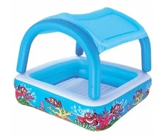 Bestway pripučiamas baseinas su stogeliu, 140x140x114 cm