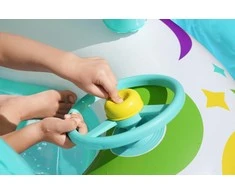 BESTWAY pripučiamas vaikiškas plaustas su stogeliu Space Splash, 1.07m x 1.12m, 34149
