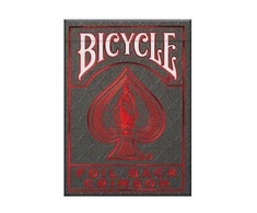 Bicycle Rider Back Metal Luxe Žaidimų Kortos (Raudonos)