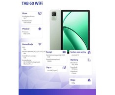 Planšetė Blackview TAB60 WiFi6 10.1 colio HD+IPS 800x1280 60Hz 4GB/128GB A523 aštuonių branduolių 1.8GHz kamera Priekinė 5MP Galinė 8MP 5100mAh Be įkroviklio Android 15 Algae Žalias